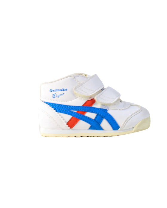 A White Sneakers from Onitsuka Tiger in size 12-18M for boy. (Back View)