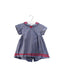 A Blue Short Sleeve Dresses from Jacadi in size 6-12M for girl. (Front View)