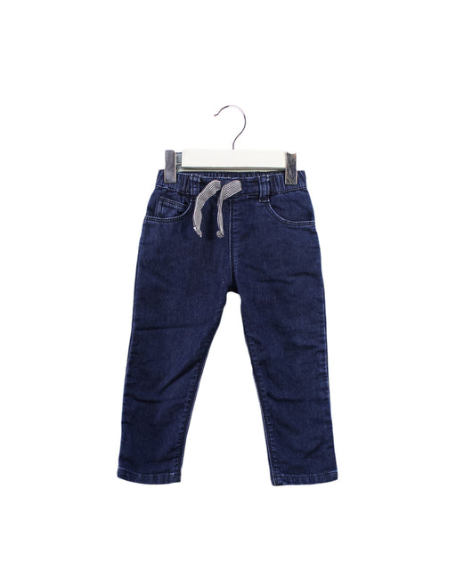 A Blue Jeans from Petit Bateau in size 12-18M for girl. (Front View)