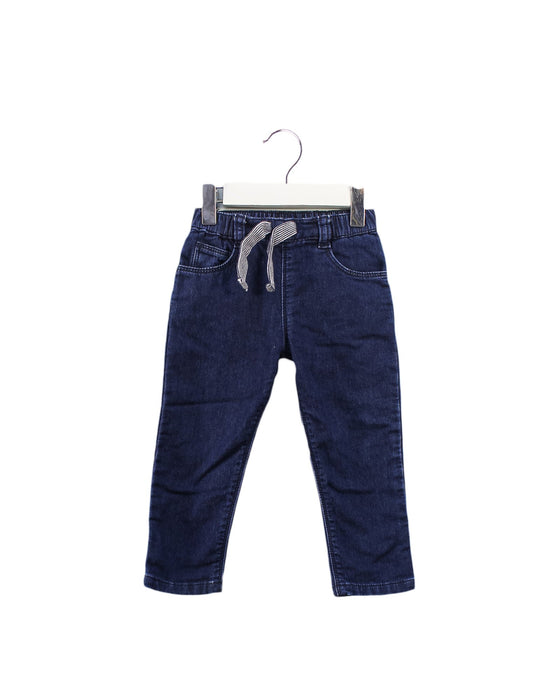 A Blue Jeans from Petit Bateau in size 12-18M for girl. (Front View)