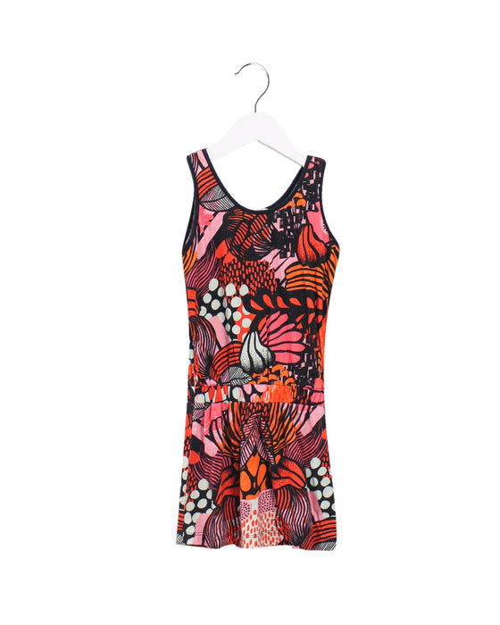 A Red Sleeveless Dresses from Munster in size 4T for girl. (Front View)