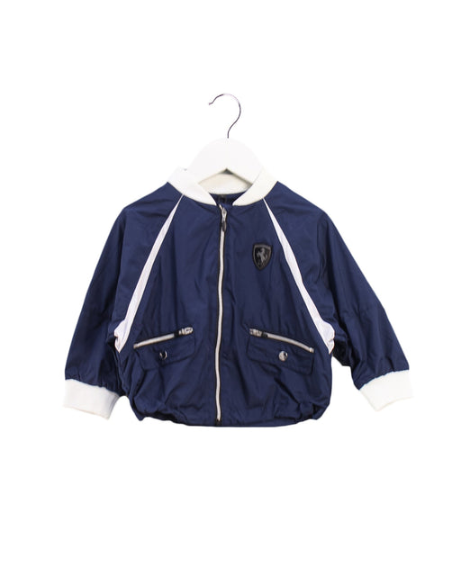 A Navy Lightweight Jackets from Ferrari in size 18-24M for boy. (Front View)