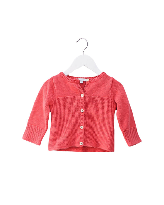 A Pink Cardigans from Jacadi in size 6-12M for girl. (Front View)