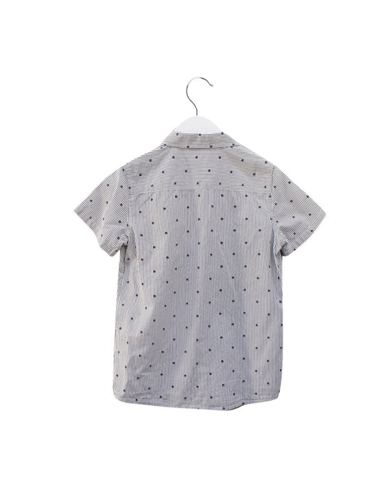 A Navy Short Sleeve Shirts from Seed in size 8Y for boy. (Back View)