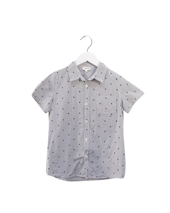 A Navy Short Sleeve Shirts from Seed in size 8Y for boy. (Front View)