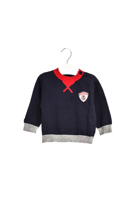 A Black Knit Sweaters from Armani in size 3-6M for boy. (Front View)