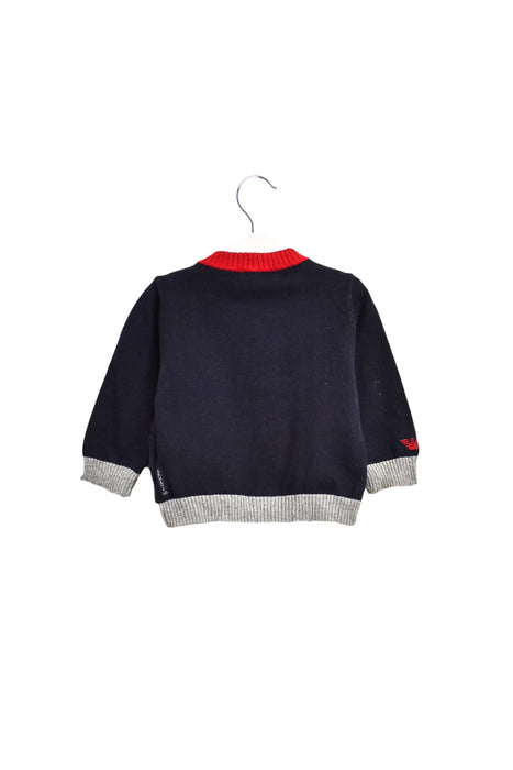A Black Knit Sweaters from Armani in size 3-6M for boy. (Back View)