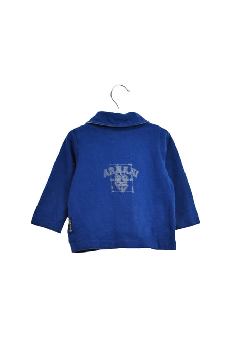 A Navy Long Sleeve Polos from Armani in size 3-6M for boy. (Back View)