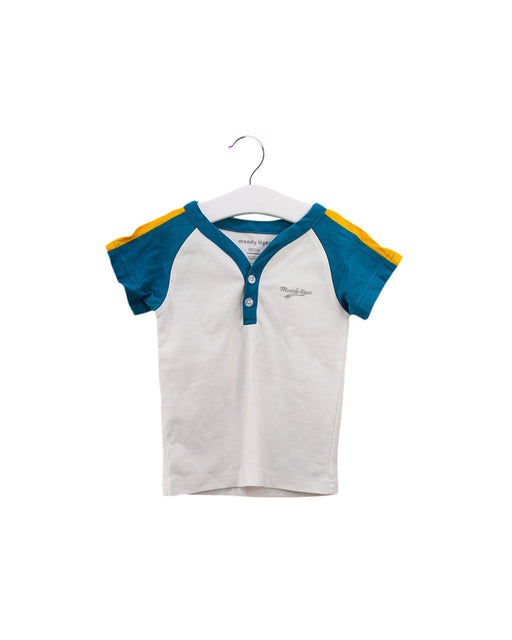 A White Short Sleeve Tops from Moody Tiger in size 3T for boy. (Front View)