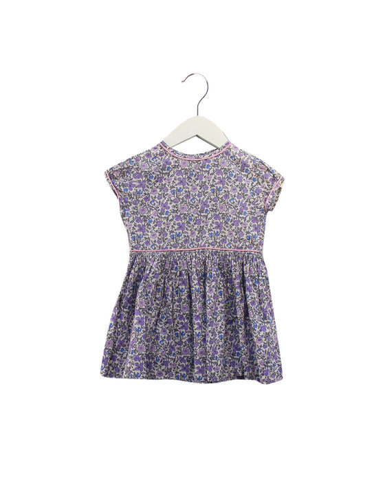 A Purple Short Sleeve Dresses from Liberty London in size 2T for girl. (Front View)
