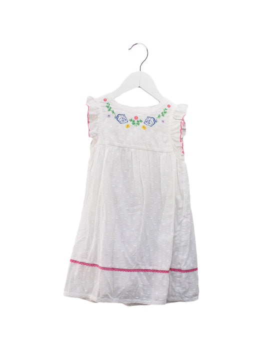 A White Sleeveless Dresses from Cath Kidston in size 3T for girl. (Front View)