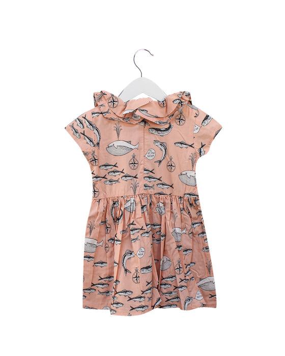A Pink Short Sleeve Dresses from Mini Rodini in size 4T for girl. (Back View)
