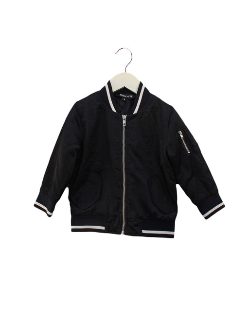 A Black Lightweight Jackets from Adam + Yve in size 3T for boy. (Front View)