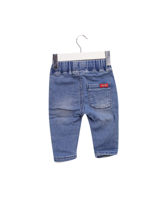 A Blue Casual Pants from Seed in size 0-3M for boy. (Back View)