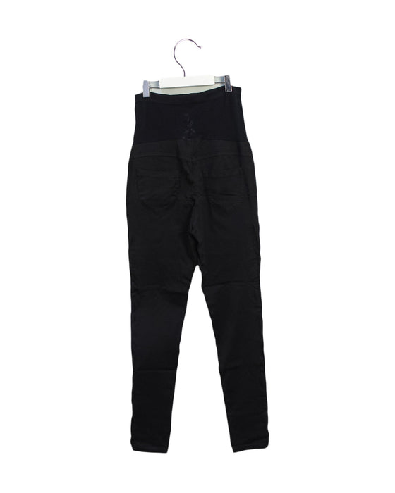 A Black Casual Pants from 010 Maternity in size S for maternity. (Back View)