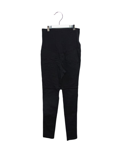 A Black Casual Pants from 010 Maternity in size XS for maternity. (Front View)