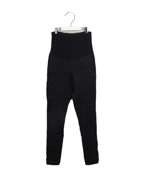 A Black Casual Pants from 010 Maternity in size S for maternity. (Front View)
