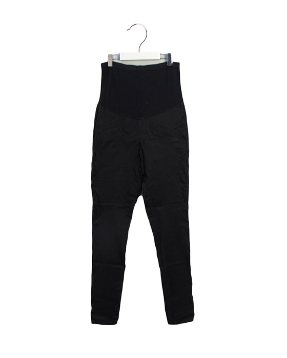 A Black Casual Pants from 010 Maternity in size S for maternity. (Front View)