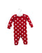 A Red Beanies from Burberry in size 0-3M for girl. (Front View)