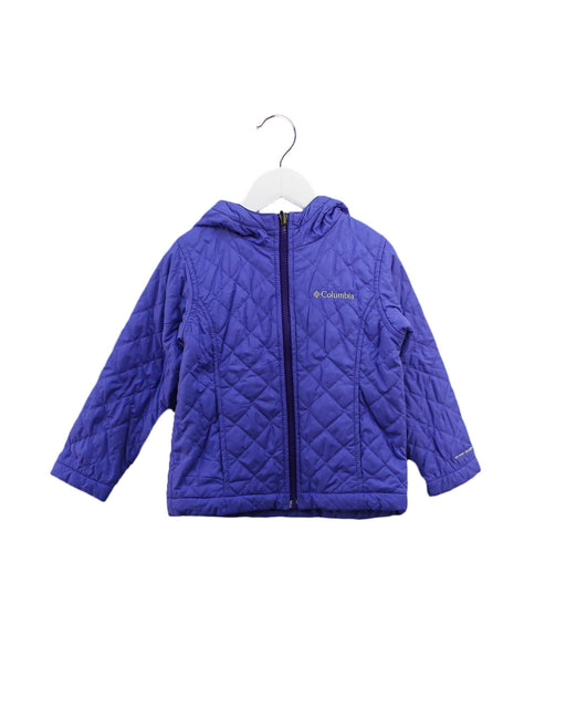 A Purple Lightweight Jackets from Columbia in size 4T for girl. (Front View)