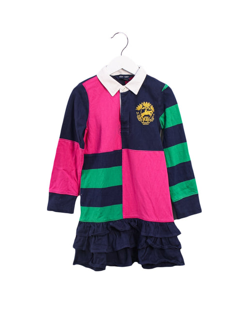 A Multicolour Long Sleeve Dresses from Ralph Lauren in size 6T for girl. (Front View)