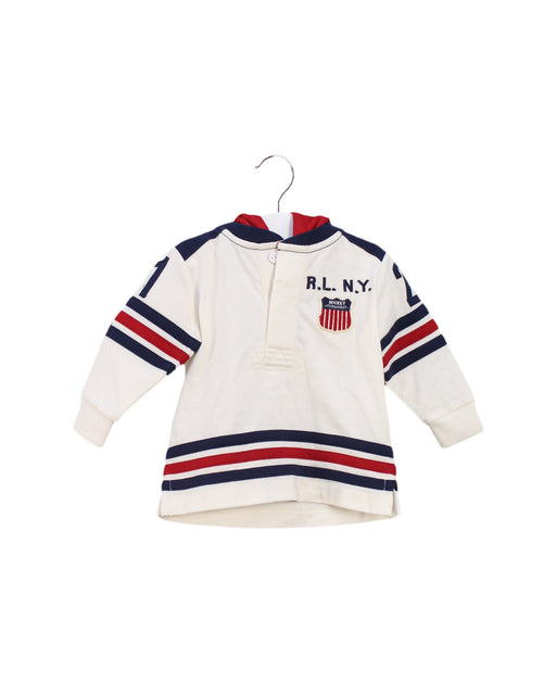 A Ivory Sweatshirts from Polo Ralph Lauren in size 6-12M for boy. (Front View)