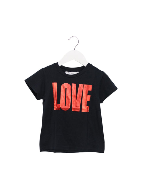 A Black Short Sleeve T Shirts from Givenchy in size 4T for girl. (Front View)