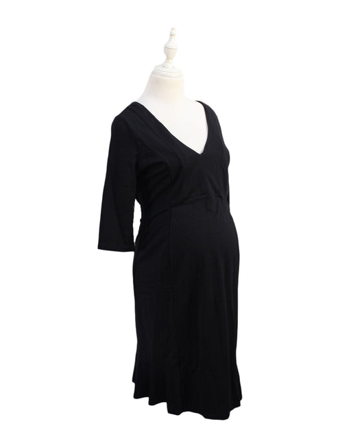 A Black Long Sleeve Dresses from Seraphine in size M for maternity. (Front View)