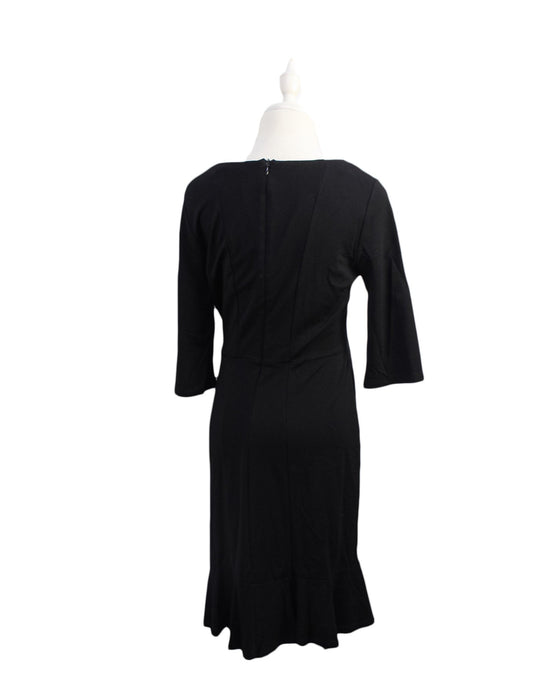 A Black Long Sleeve Dresses from Seraphine in size M for maternity. (Back View)