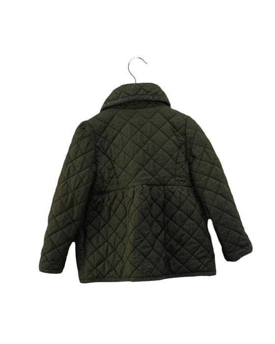 A Green Puffer/Quilted Jackets from Polo Ralph Lauren in size 4T for girl. (Back View)