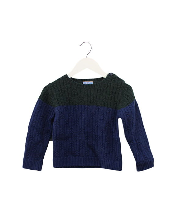 A Navy Knit Sweaters from Jacadi in size 3T for boy. (Front View)