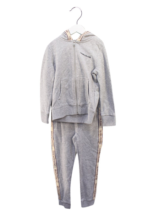 A Grey Pants Sets from Calvin Klein in size 6T for girl. (Front View)