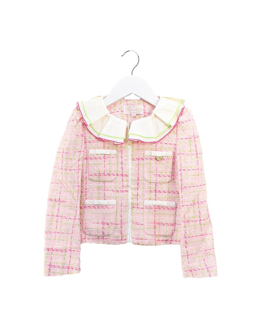 A Pink Lightweight Jackets from Nicholas & Bears in size 4T for girl. (Front View)