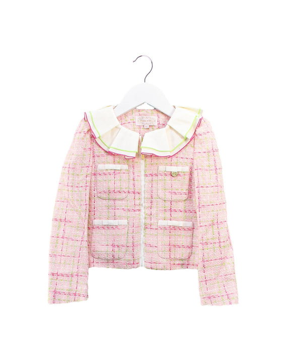 A Pink Lightweight Jackets from Nicholas & Bears in size 4T for girl. (Front View)