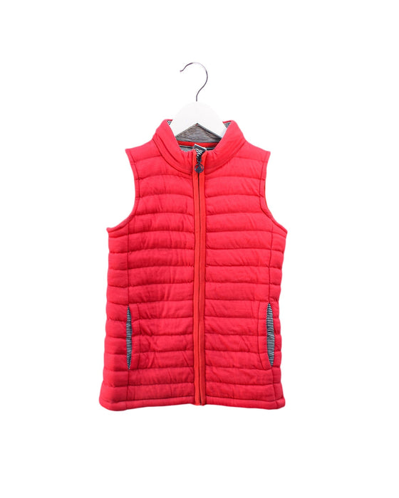 A Red Outerwear Vests from Petit Bateau in size 10Y for girl. (Front View)