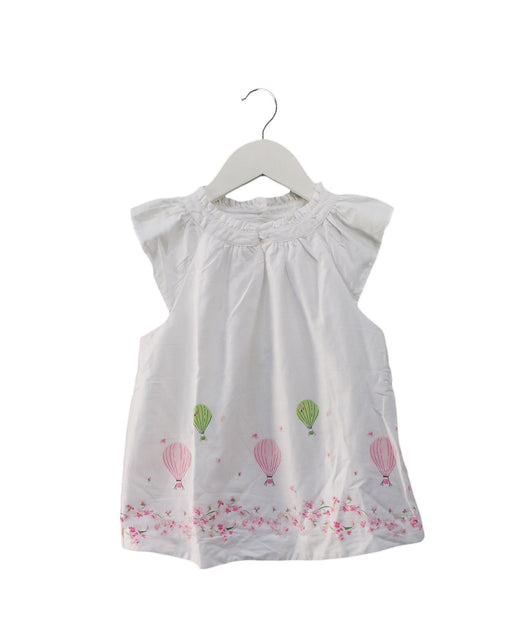 A White Sleeveless Tops from Janie & Jack in size 5T for girl. (Front View)