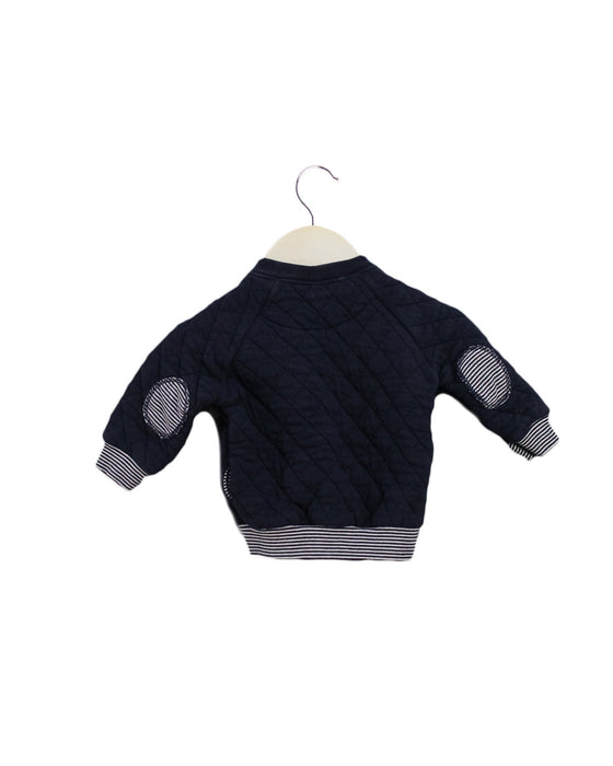 A Navy Puffer/Quilted Jackets from Petit Bateau in size 3-6M for boy. (Back View)