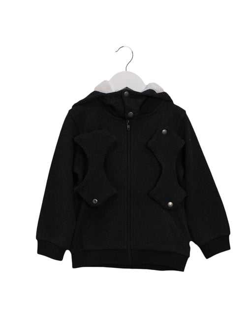 A Black Lightweight Jackets from Polarn O. Pyret in size 3T for girl. (Front View)