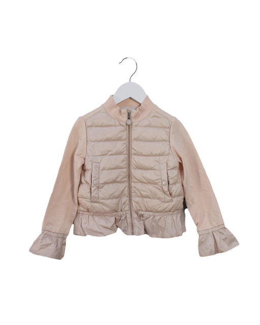A Pink Lightweight Jackets from Moncler in size 4T for boy. (Front View)