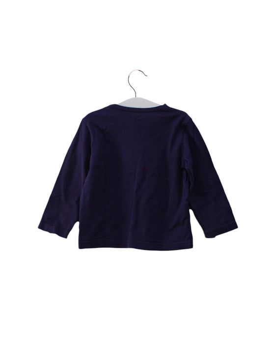 A Purple Long Sleeve Tops from Comme Ca Fossette in size 18-24M for boy. (Back View)