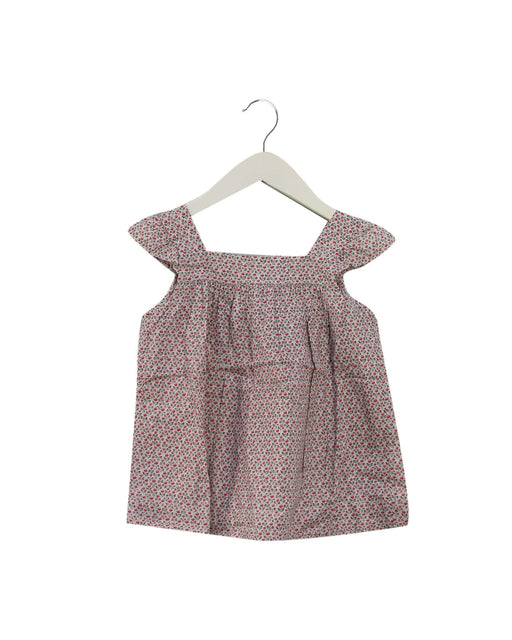 A Pink Sleeveless Tops from Bonpoint in size 4T for girl. (Front View)