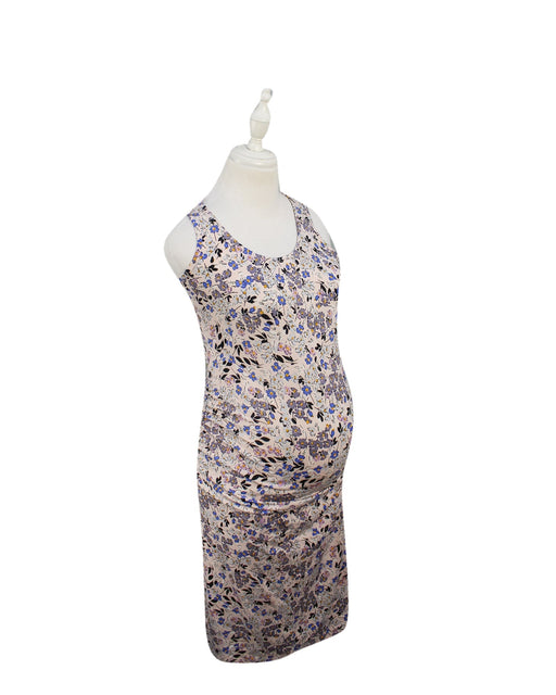 A Pink Sleeveless Dresses from Seraphine in size S for maternity. (Front View)