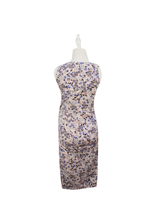 A Pink Sleeveless Dresses from Seraphine in size S for maternity. (Back View)