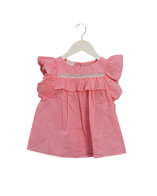 A Pink Short Sleeve Tops from Nanos in size 4T for girl. (Front View)