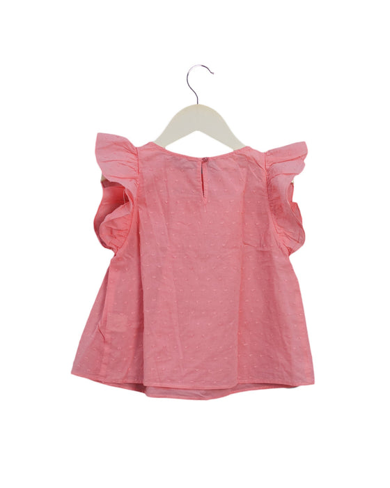 A Pink Short Sleeve Tops from Nanos in size 4T for girl. (Back View)