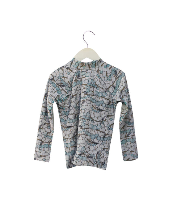 A Green Rash Guards from Zimmermann in size 4T for girl. (Back View)