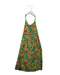 A Green Sleeveless Dresses from La Compagnie des Petits in size 12Y for girl. (Front View)