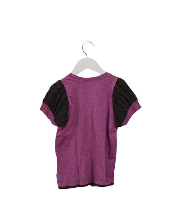 A Purple Short Sleeve T Shirts from Wafflish Waffle in size 8Y for girl. (Back View)
