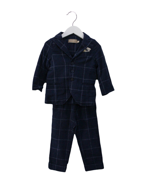 A Navy Pants Sets from La Stupenderia in size 3T for boy. (Front View)