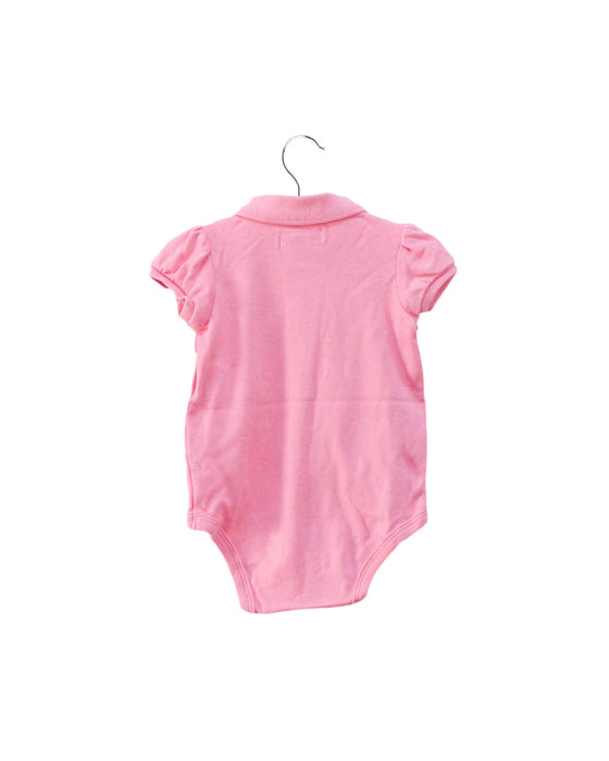 A Pink Short Sleeve Bodysuits from Ralph Lauren in size 0-3M for girl. (Back View)